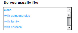 typical list box